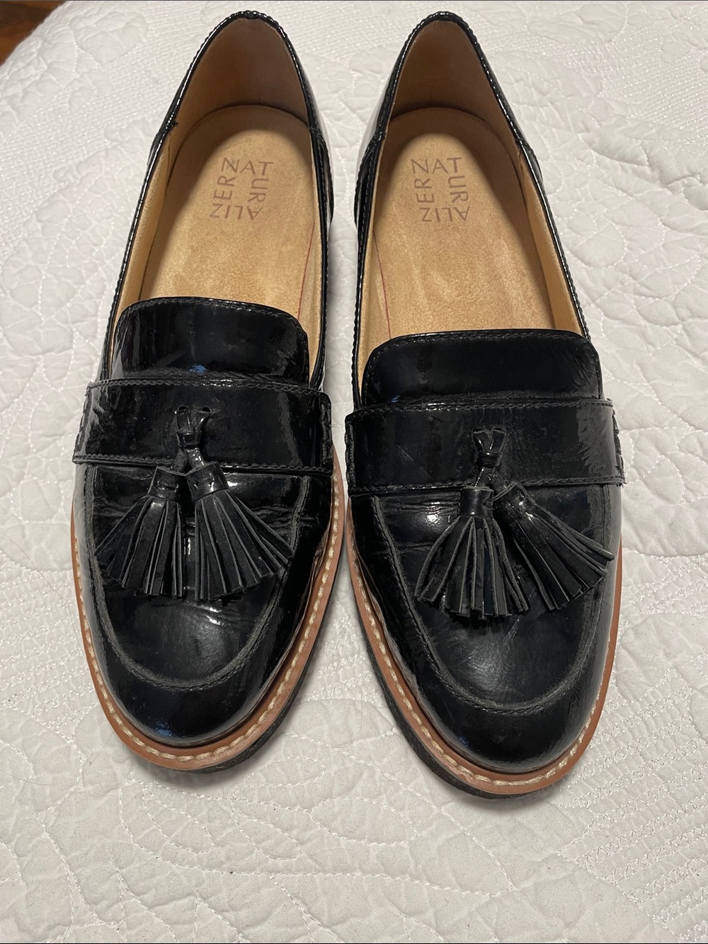 Naturalizer Black Patent Tassel Loafers